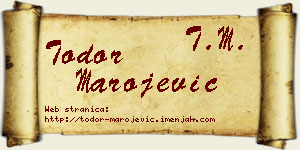 Todor Marojević vizit kartica